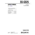 SONY SSGS25 Service Manual cover photo