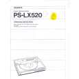 SONY PSLX520 Owner's Manual cover photo