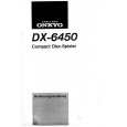 ONKYO DX6450 Owner's Manual cover photo