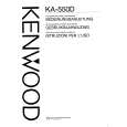 KENWOOD KA550D Owner's Manual cover photo