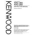 KENWOOD KRC360 Owner's Manual cover photo