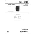 SONY SSRXD3 Service Manual cover photo