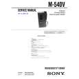 SONY M540V Service Manual cover photo