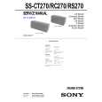 SONY SSRS270 Service Manual cover photo
