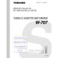 TOSHIBA W707 Service Manual cover photo