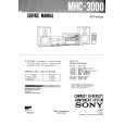 SONY MHC3000 Service Manual cover photo