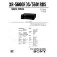 SONY XR5600RDS Service Manual cover photo