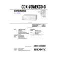 SONY CDX-705 Owner's Manual cover photo
