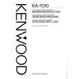 KENWOOD KA7010 Owner's Manual cover photo