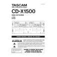 TEAC CD-X1500 Owner's Manual cover photo