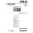 SONY CFM20 Service Manual cover photo