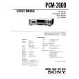 SONY PCM-2600 Service Manual cover photo