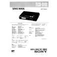 SONY TCDD10 Service Manual cover photo