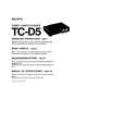 SONY TC-D5 Owner's Manual cover photo