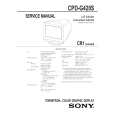 SONY CPDG420S Service Manual cover photo