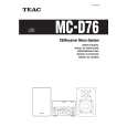 TEAC MC-D76 Owner's Manual cover photo