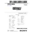 SONY XRL500 Service Manual cover photo