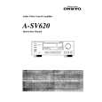 ONKYO A-SV620 Owner's Manual cover photo