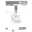 SONY RM612A Service Manual cover photo