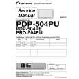 PIONEER PDP-504PC/TAXQ Service Manual cover photo