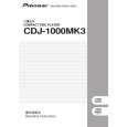 PIONEER CDJ-1000MK3/WAXJ5 Owner's Manual cover photo