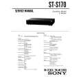 SONY STS170 Service Manual cover photo