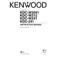 KENWOOD KDC-W241 Owner's Manual cover photo