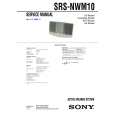 SONY SRSNWM10 Service Manual cover photo