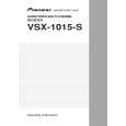 PIONEER VSX-1015-S/SFLXJ Owner's Manual cover photo