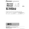 PIONEER S-HS02/DDFXJI Service Manual cover photo