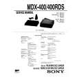 SONY MDX400 Owner's Manual cover photo