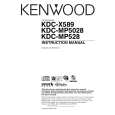 KENWOOD KDCX589 Owner's Manual cover photo