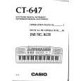 CASIO CT647 Owner's Manual cover photo