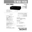 SONY TCW301 Service Manual cover photo