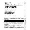 SONY ICF-C1000 Owner's Manual cover photo