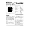 PIONEER TD-4001/E Owner's Manual cover photo