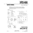 SONY XRS-666 Service Manual cover photo