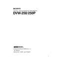 SONY DVW-250 PART1 Service Manual cover photo