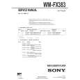SONY WMFX383 Service Manual cover photo