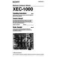 SONY XEC-1000 Owner's Manual cover photo