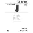 SONY SSMF315 Service Manual cover photo