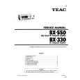 TEAC BX-550 Service Manual cover photo