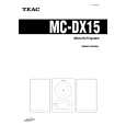 TEAC MC-DX15 Owner's Manual cover photo