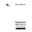 NAKAMICHI HIGHCOMII Service Manual cover photo