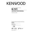 KENWOOD M-707I Owner's Manual cover photo