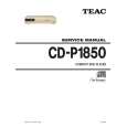 TEAC CD-P1850 Service Manual cover photo