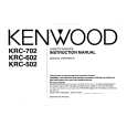 KENWOOD KRC502 Owner's Manual cover photo