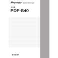 PIONEER PDP-S40/XTW/CN5 Owner's Manual cover photo