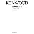 KENWOOD KAC-X11D Owner's Manual cover photo