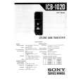 SONY ICB-1020 Service Manual cover photo